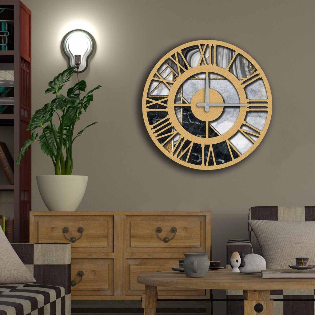 Zidni sat Wallity MDF 50cm šareni