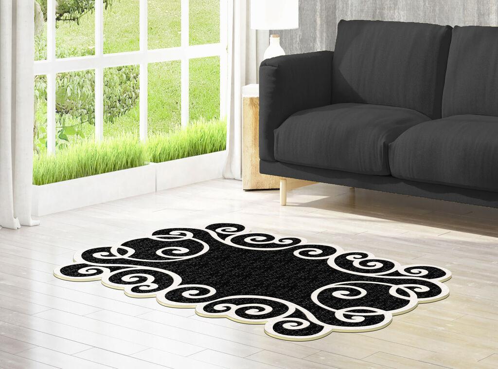 Conceptum Hypnose tepih 80x200cm crno-bijeli
