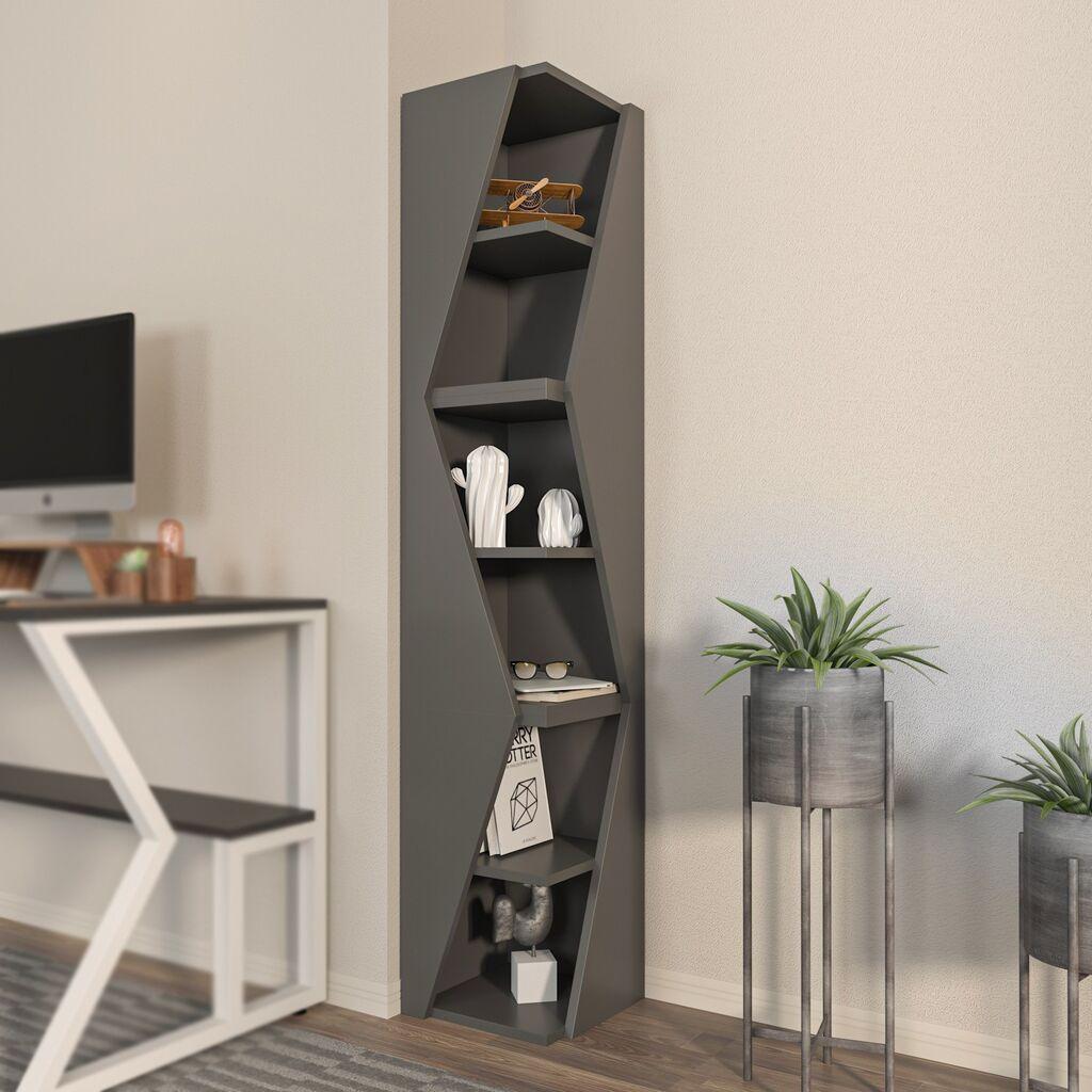 Hanah Home Polica za kuću sa strelicom, 31,8x165x31,8 cm, Tamno siva