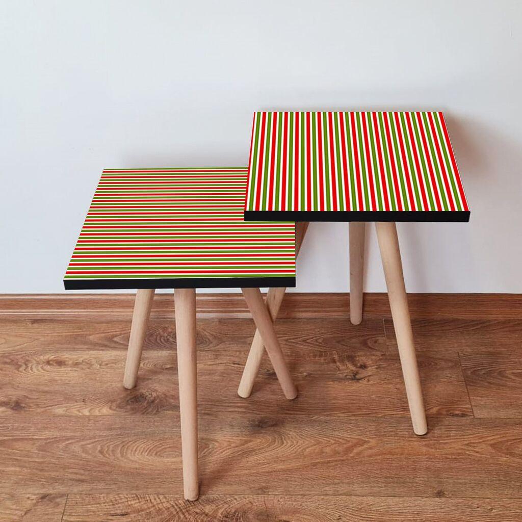 Hanah Home set stolića za kafu 2Shp415, 2 dijela, šareni