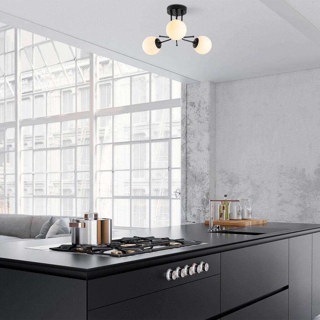 Opviq Luster Daisy 147 AV3, metalne, crne