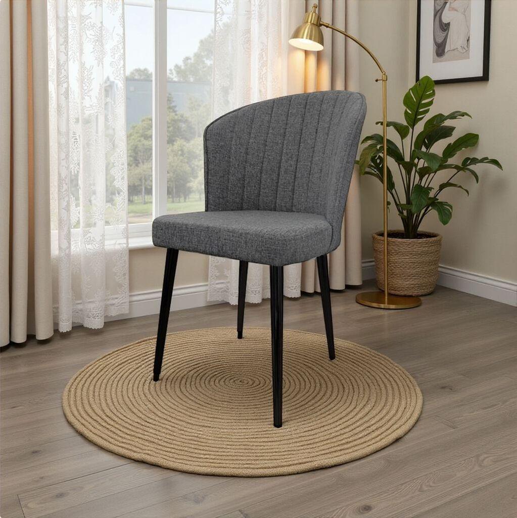 Hanah Home Rubi set stolica, 52x85x42 cm, 2 dijela, siva
