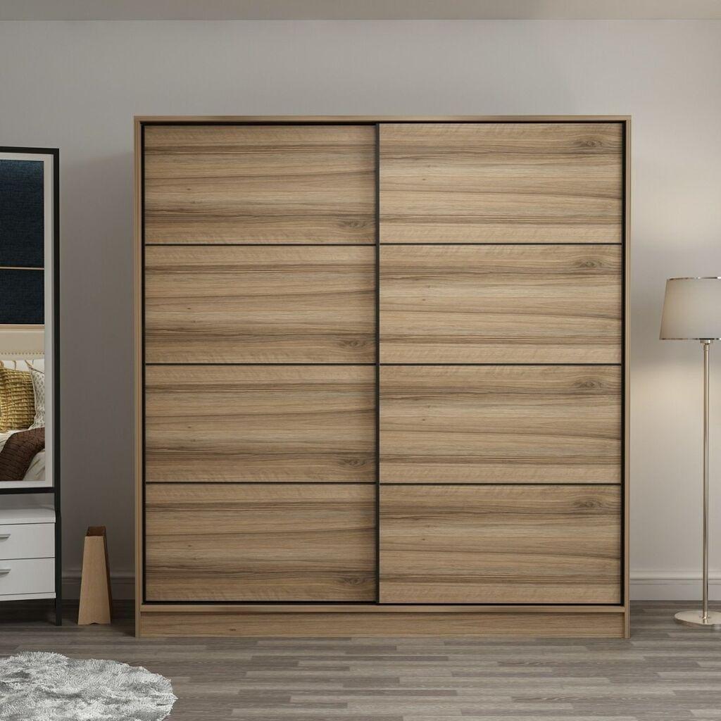 Hanah Home Ormar Kale-7162, 220x210x60 cm, Smeđa