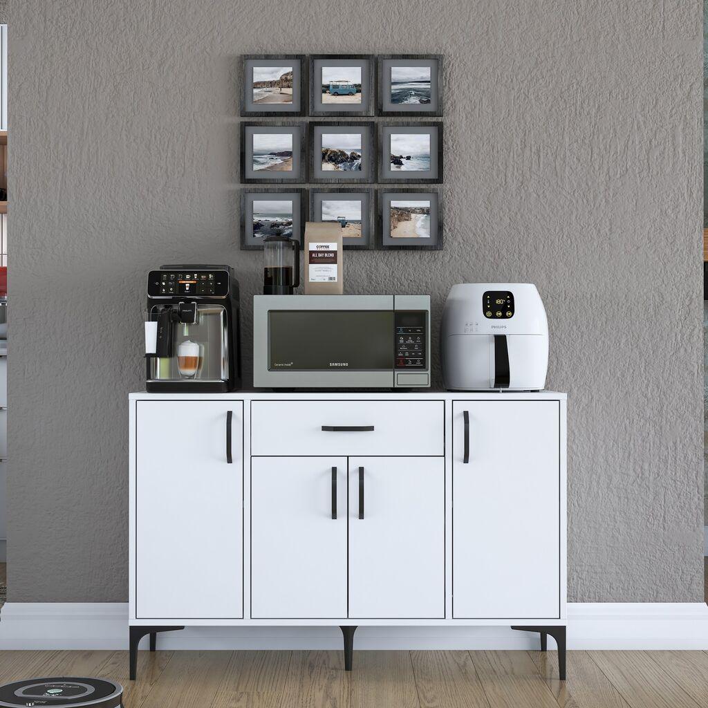 Hanah Home Komoda s ladicama JE136 3144, 120x78,6x40 cm, Bijela