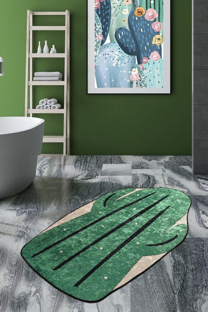 L'Essentiel Maison Big Cactus prostirka za kupatilo, 80x120cm, zelena