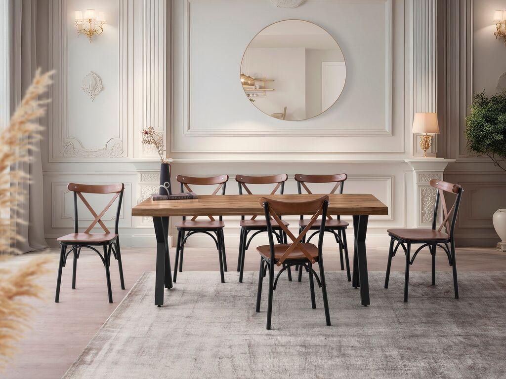 Hanah Home Trpezarijski sto Gala-3022, 180x80x79 cm, Orah