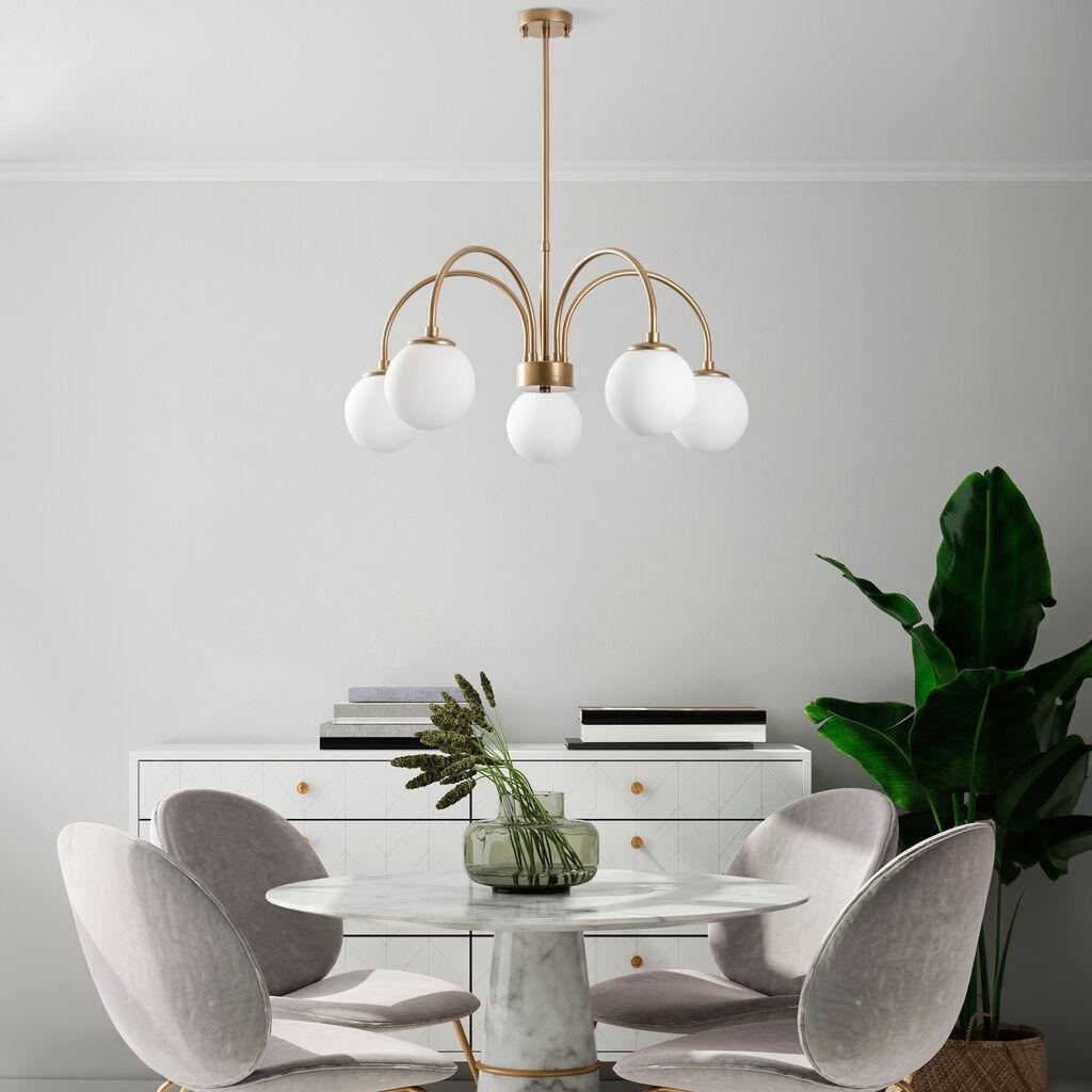 Opviq Luster Sferis-13936, 70cm, IP20, Zlatno-bijela boja