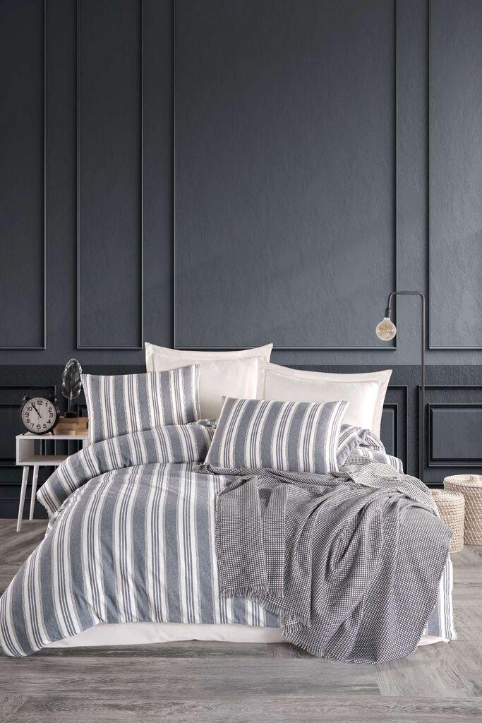 L'essentiel Maison set posteljine Double Soft Line, 200x220 cm, antracit