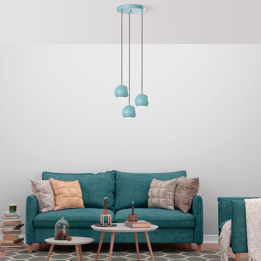 Opviq Luster Top-15-241-1, 45-111cm, O45 cm, 3xE27, tirkizna