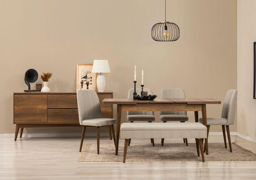 Hanah Home Trpezarijski set Vina 03 1005, 7 dijelova, Krem