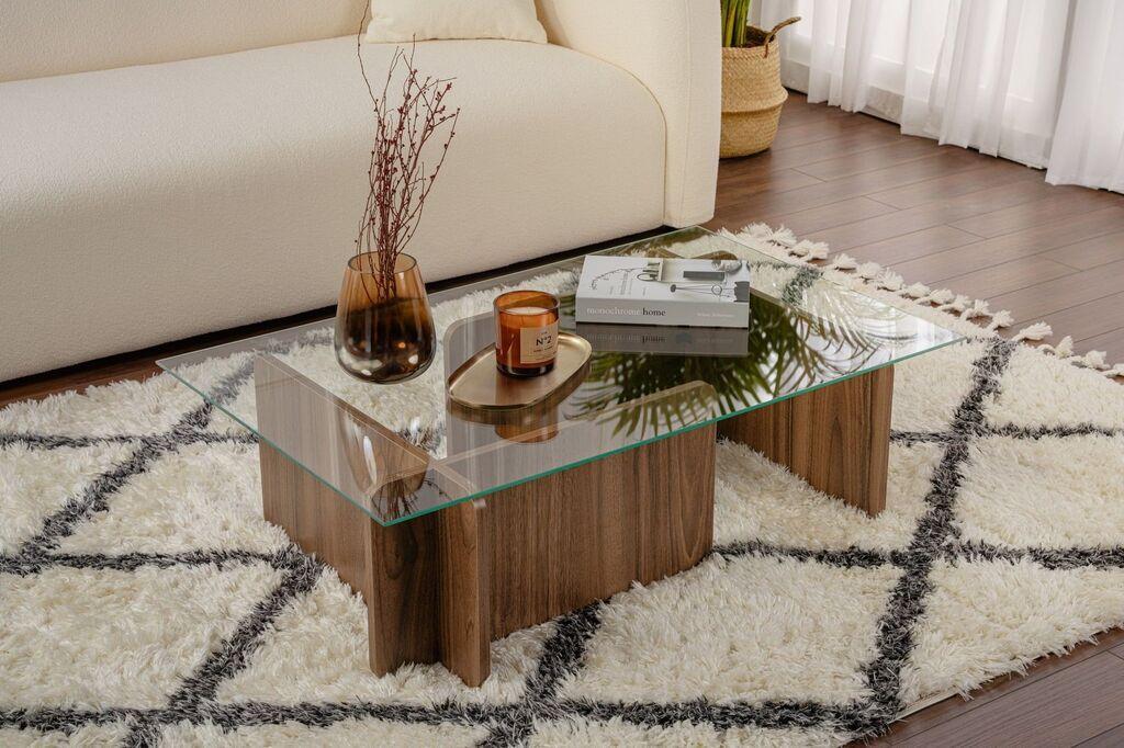 Nordure Klub sto Flavio, 105x30x65cm, Smeđa