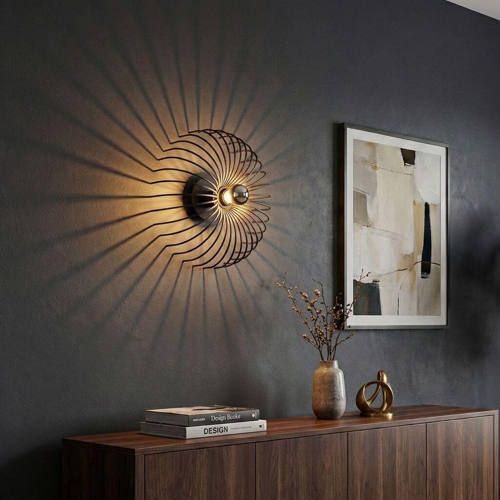 Opviq Aspendos N 645 Zidna lampa, crna