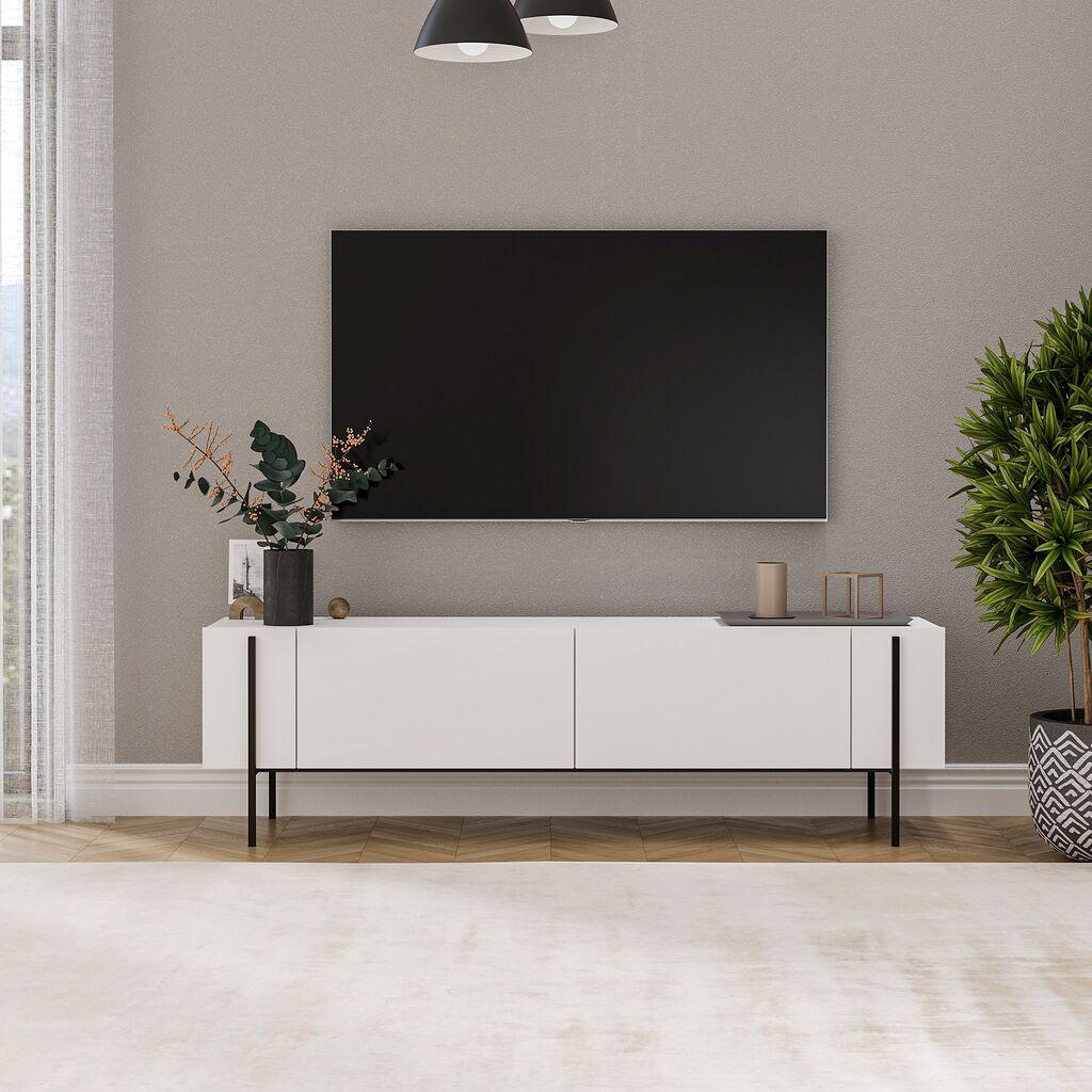 Hanah Home TV komoda Herman, 160x45,6x31,4 cm, Bijela