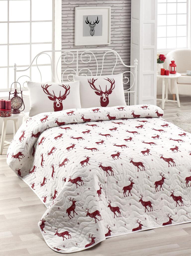 L'essentiel Maison set posteljine Geyik, 160x220 cm, bijela