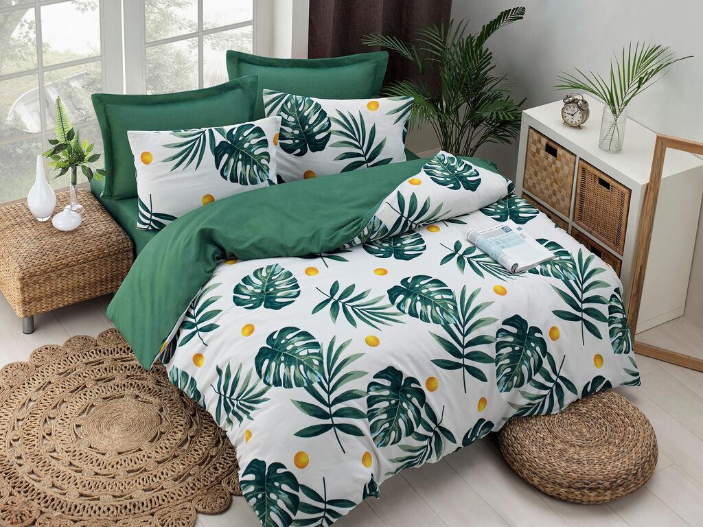L'essentiel Maison set posteljine Monstera, 200x220 cm, Šarene