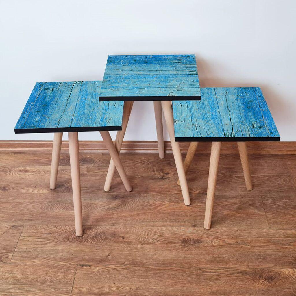 Hanah Home set stolića za kafu 3Shp129, 3 dijela, šareni