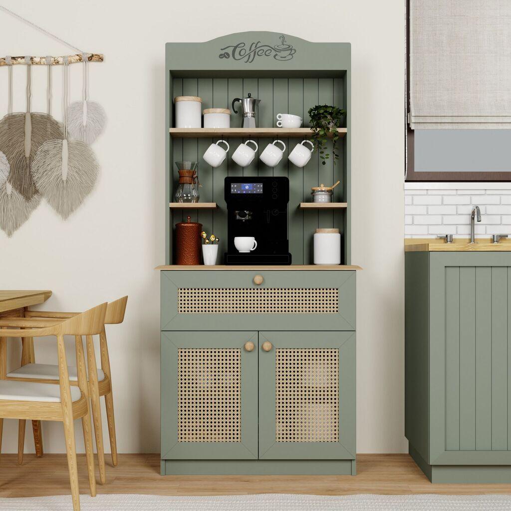 Hanah Home Kuhinjska polica Lucas 1600-129, 80x100x42 cm, Maslinasta