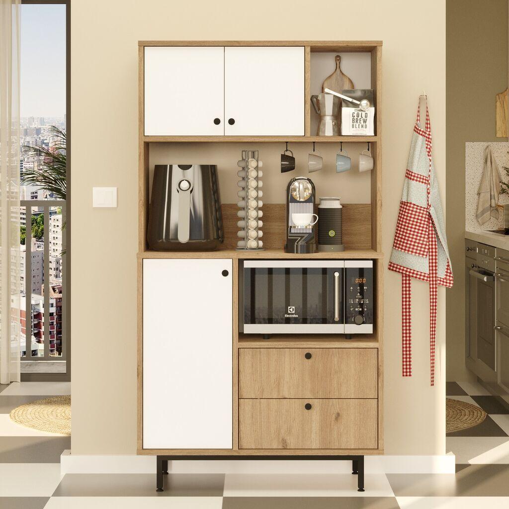 Hanah Home Multifunkcionalna komoda RE3-SW, 88 x 161,2 x 35,5 cm, Hrast
