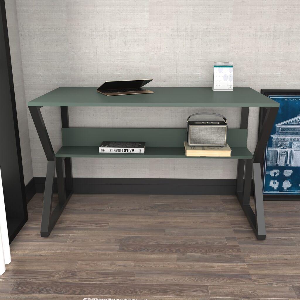 Hanah Home Desk Wake, 120x72.8x60 cm, Maslinasto-crna