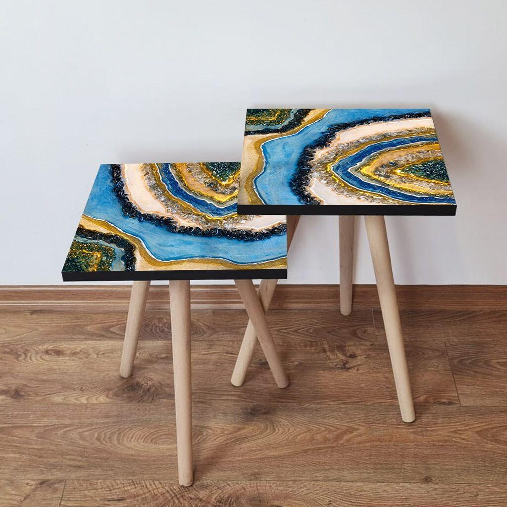 Hanah Home set stolića za kafu 2Shp88, 2 dijela, šareni