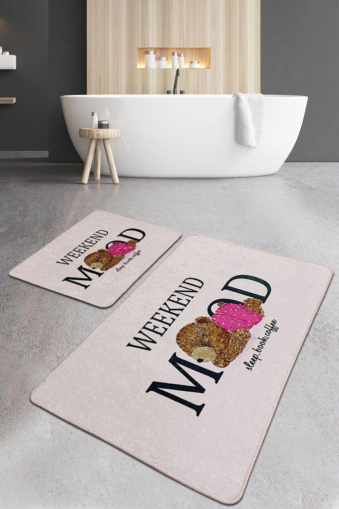 L'essentiel Maison Weekend Mood tepih za kupatilo, 2 komada, roze