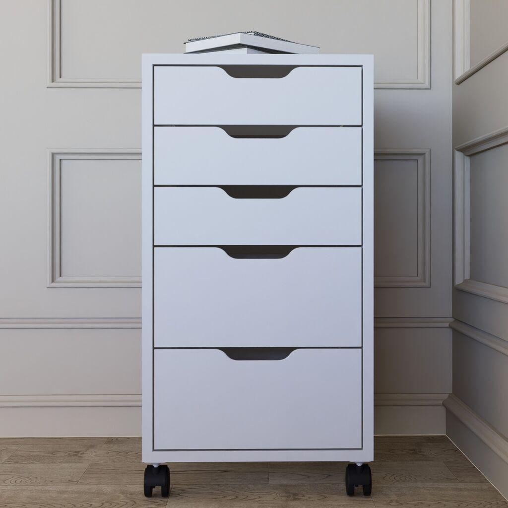 Hanah Home Komoda s ladicama Duru 1600-48, 40x77.4x55 cm, Bijela