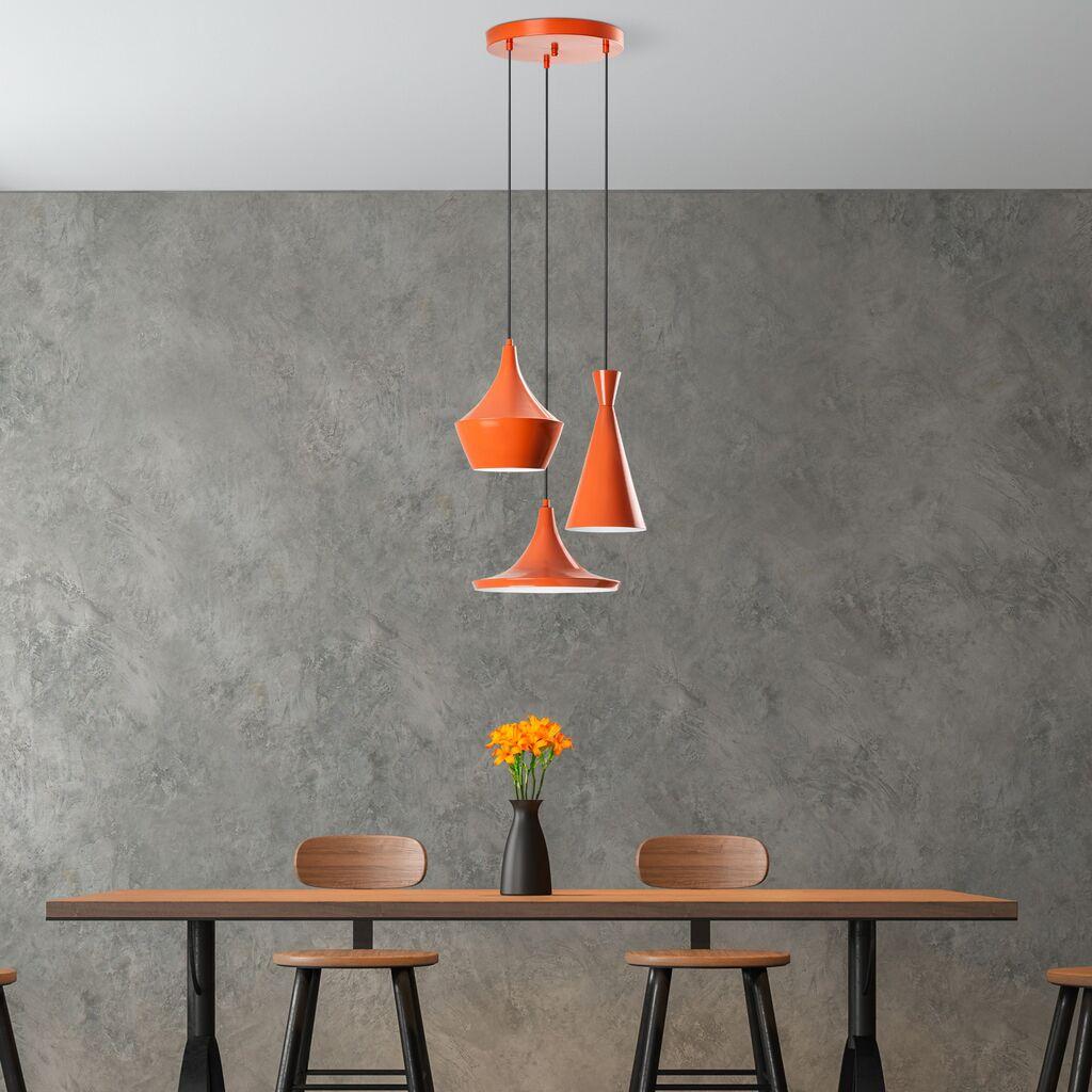 Opviq Luster Tom-3556, 45-135cm, 45 cm, 3xE27 s, Narandžasti