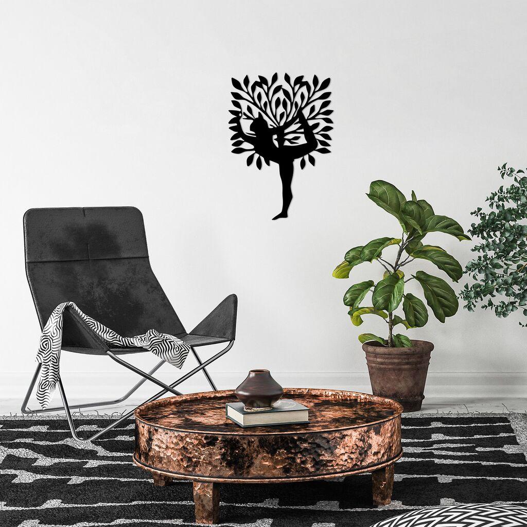 Wallity Zidna dekoracija Yoga 2, 50 x 70 cm, Crna