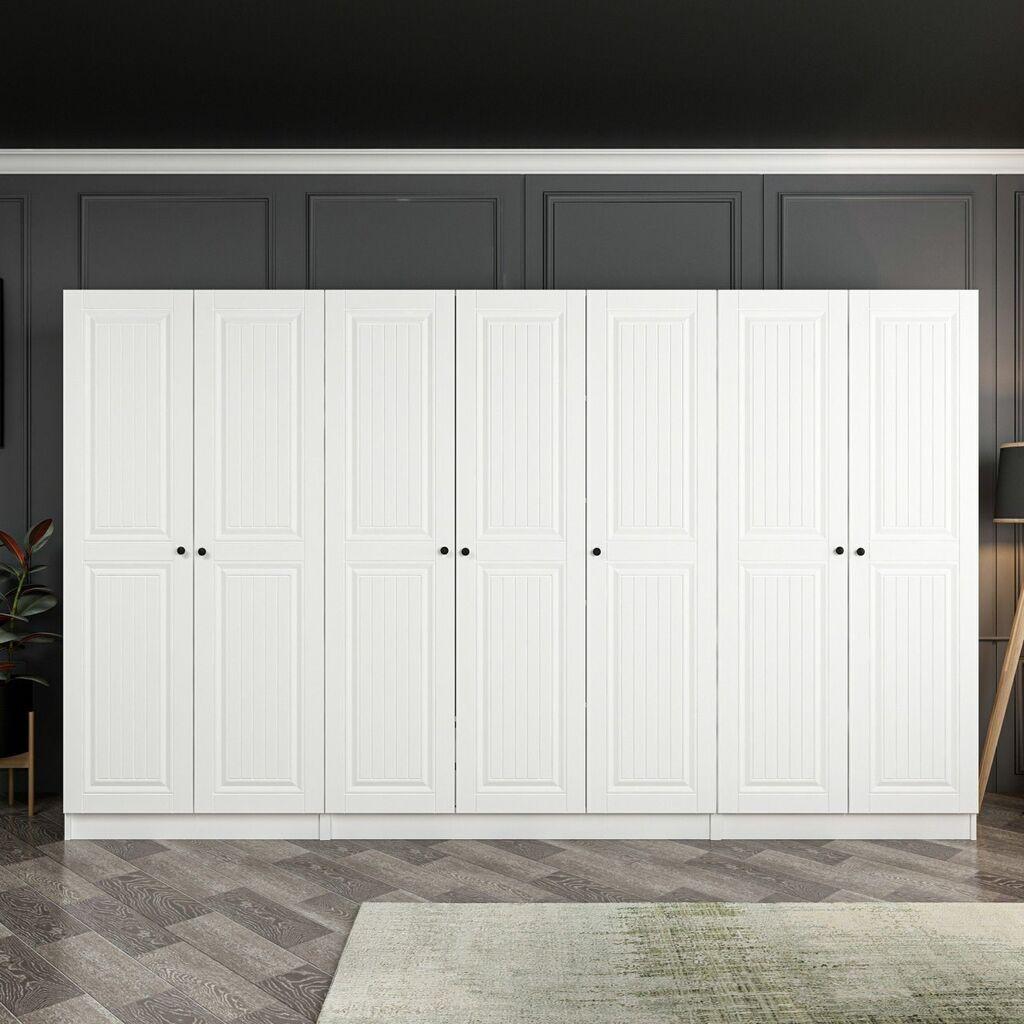 Hanah Home Kale Mebran 4776 Ormar, 315x210x52cm, Bijeli