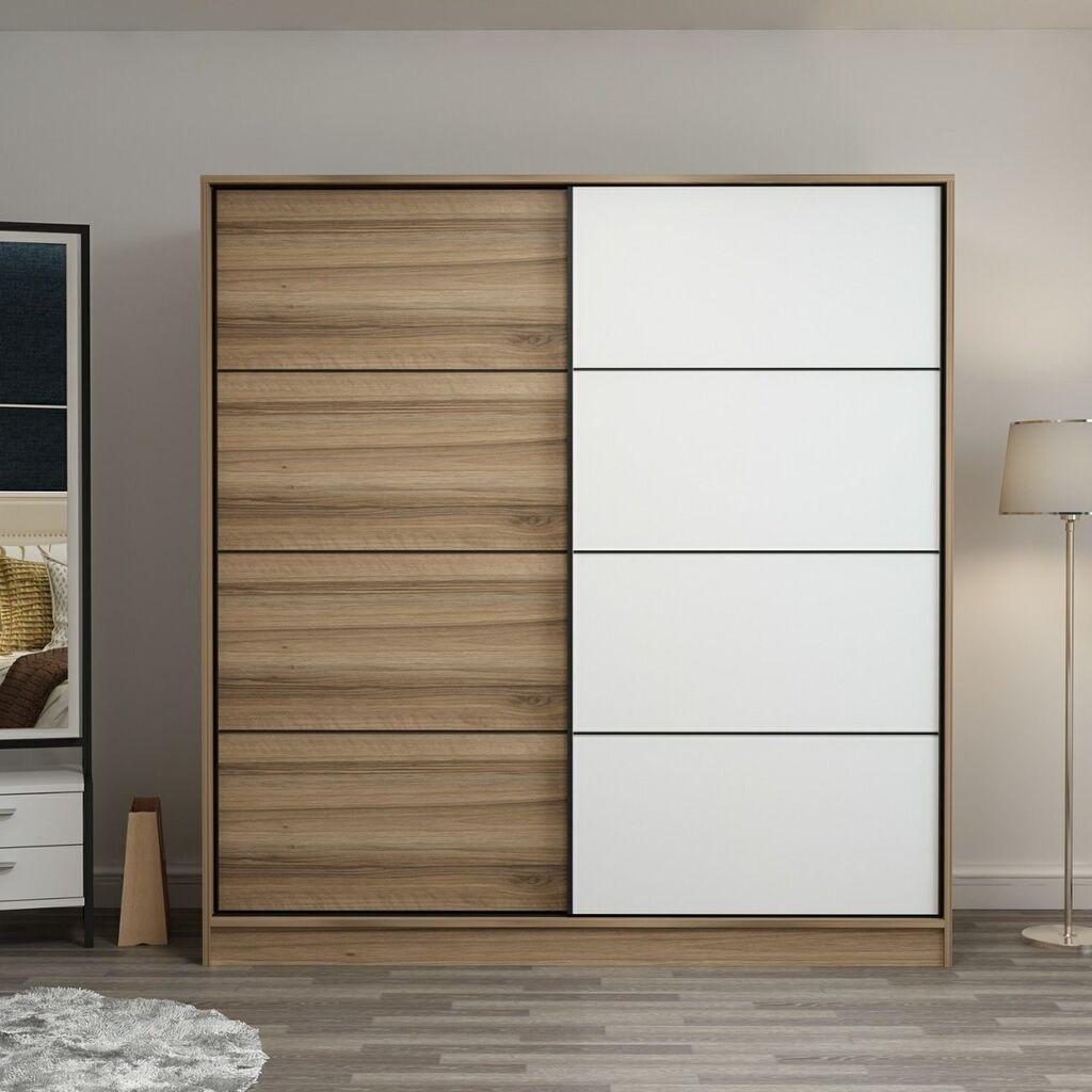 Hanah Home Ormar Kale-3983, 180x210x52 cm, Hrast-bijela