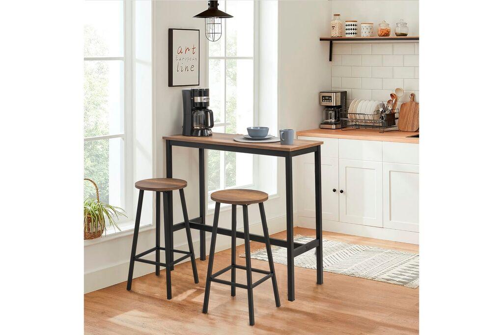 Hanah Home Barski set sto i stolice Mola Set 100, 100x90x40 cm, Antracit