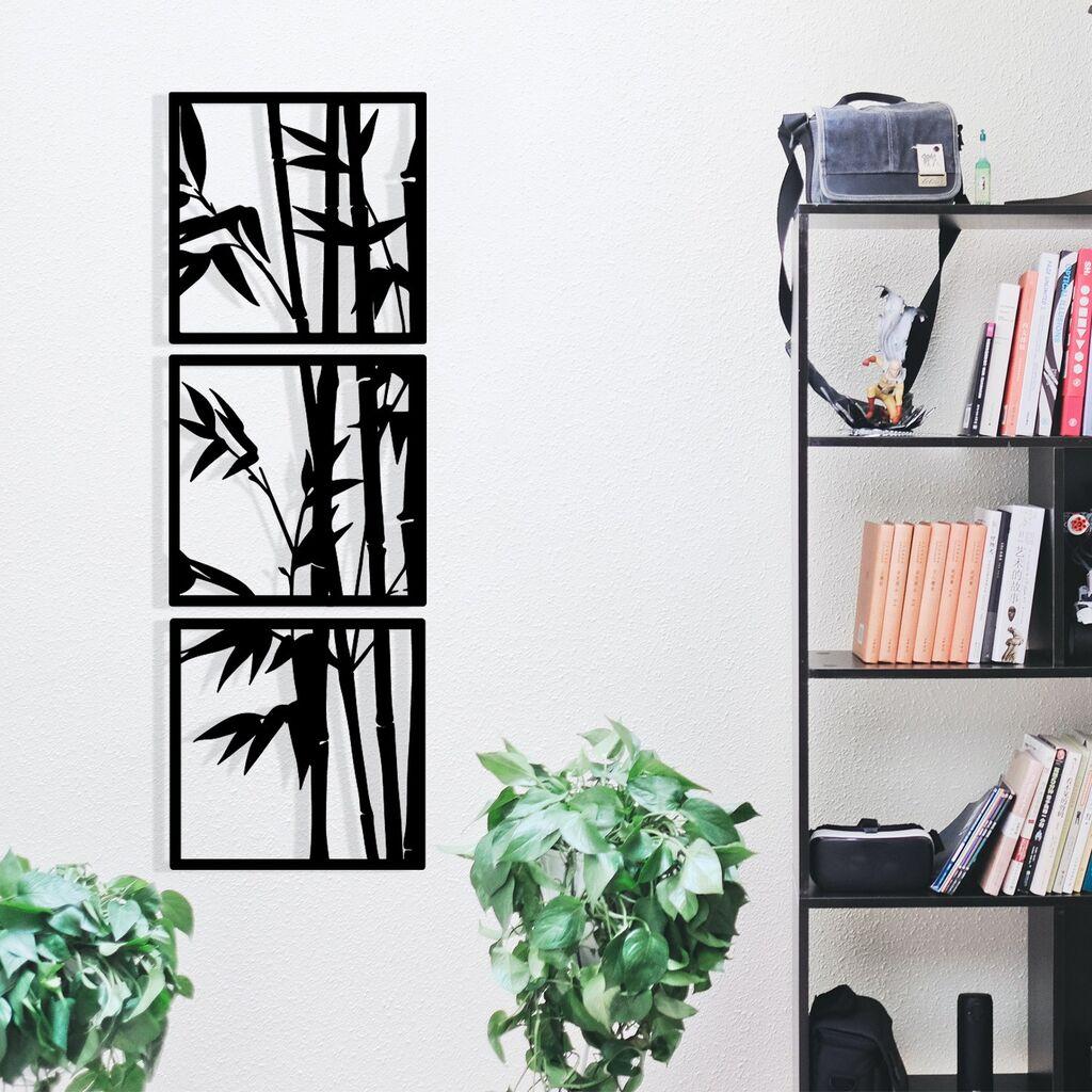 Wallity Zidna dekoracija Tuyunju, 36x110cm, Crna