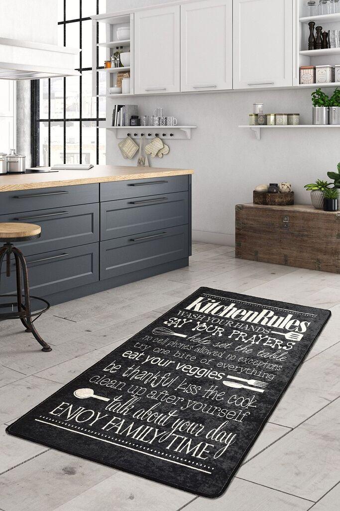 Conceptum Hypnose tepih za kuhinju, 80x200cm, crni