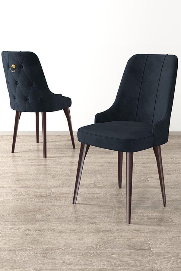 Hanah Home Newa set stolica, 46x94x46 cm, 6 dijelova, antracit-smeđa