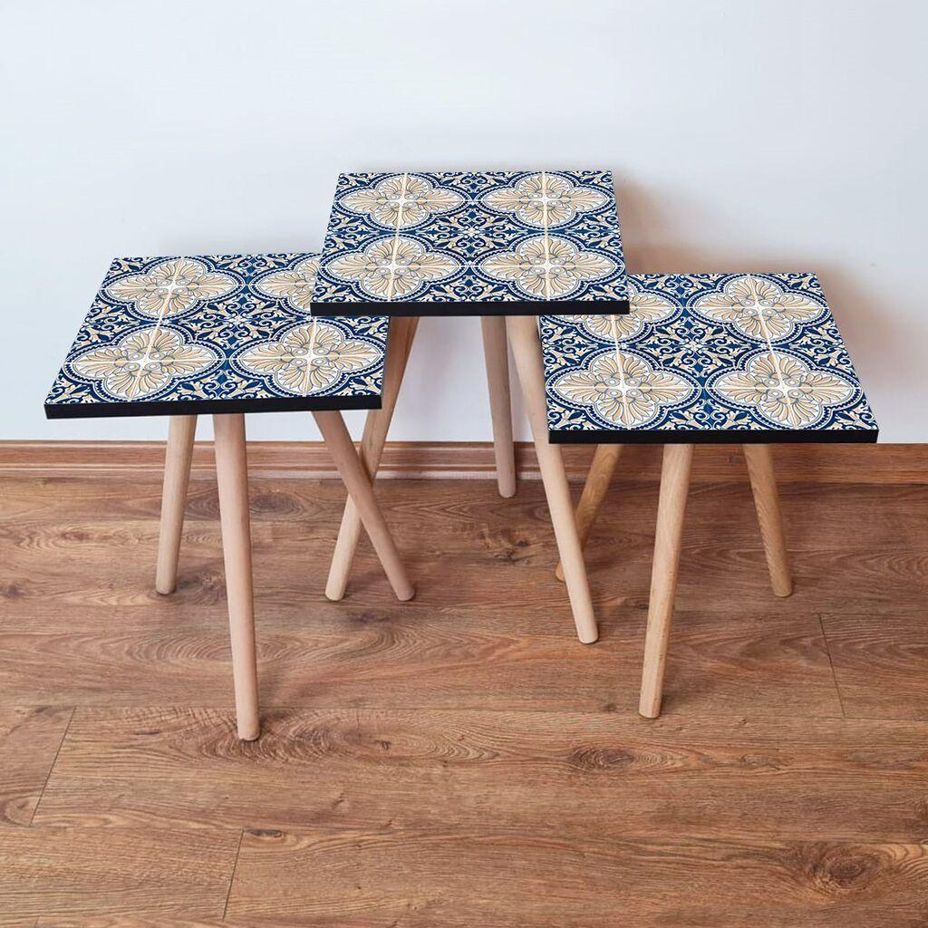 Hanah Home set stolića za kafu 3Shp40, 3 dijela, šareni