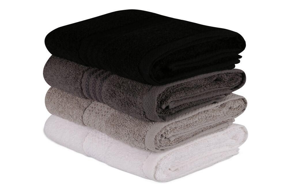 L'Essentiel Maison Set peškira Rainbow, 50x90cm, 4 dijela, Crno-siva