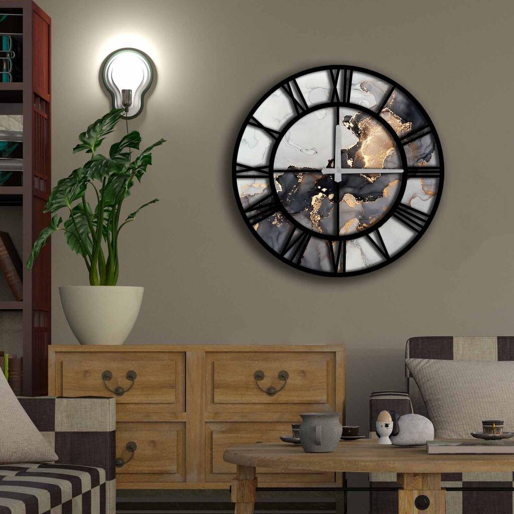 Zidni sat Wallity MDF 50cm šareni