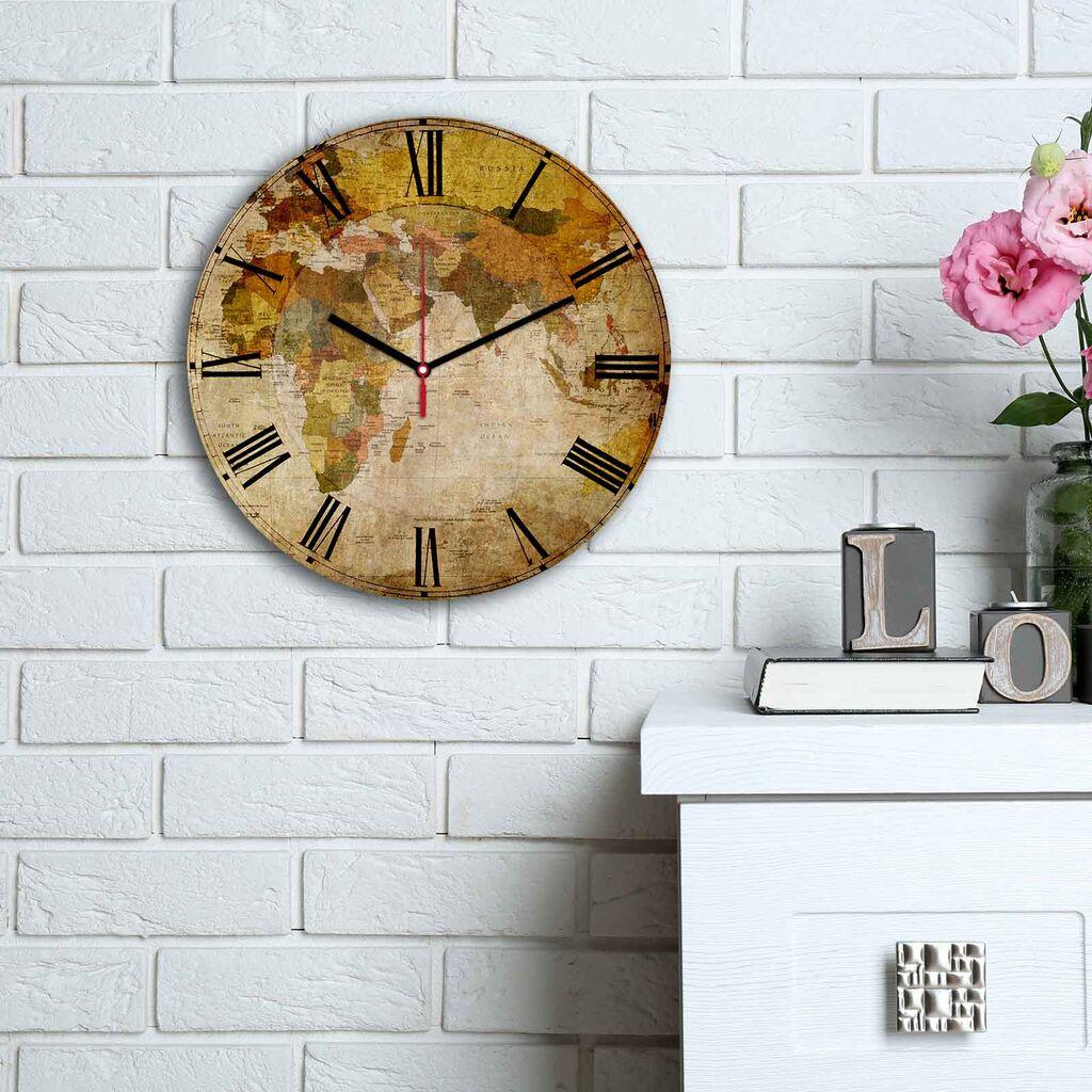 Zidni sat Wallity MDF 30cm šareni