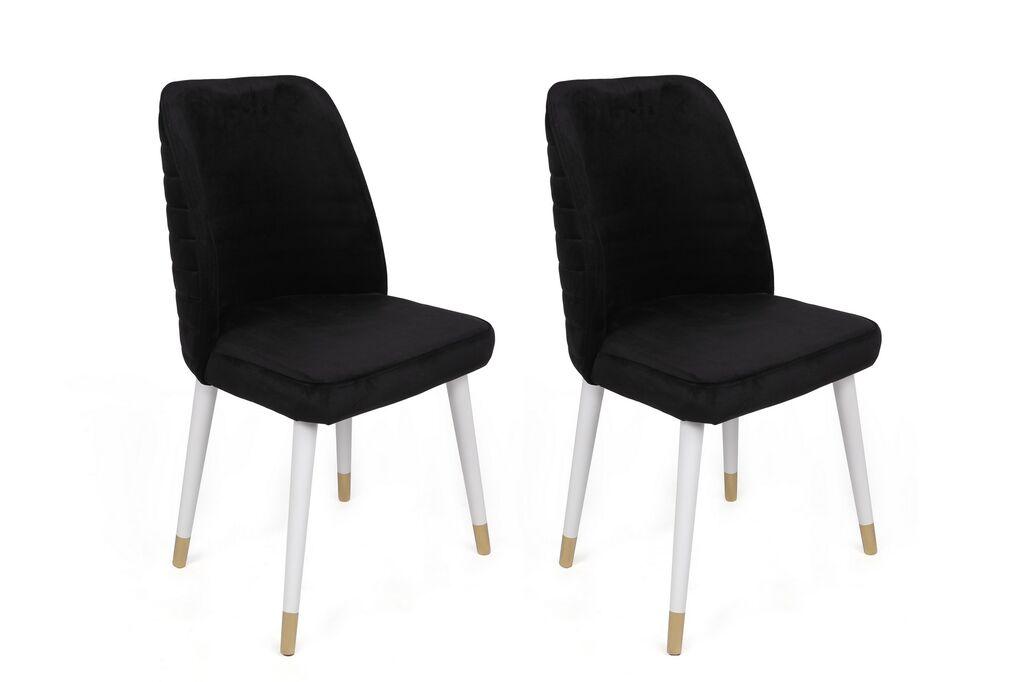 Hanah Home Set trpezarijskih stolica Hugo 406 V2, 2 dijela, Crna