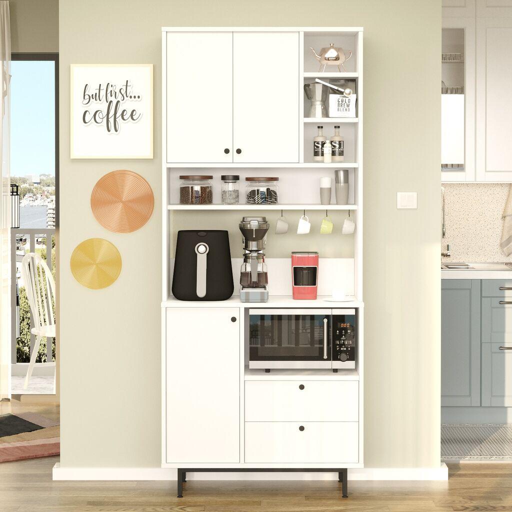 Hanah Home Komoda RE6-W, 88x205x35.5 cm, Bijela