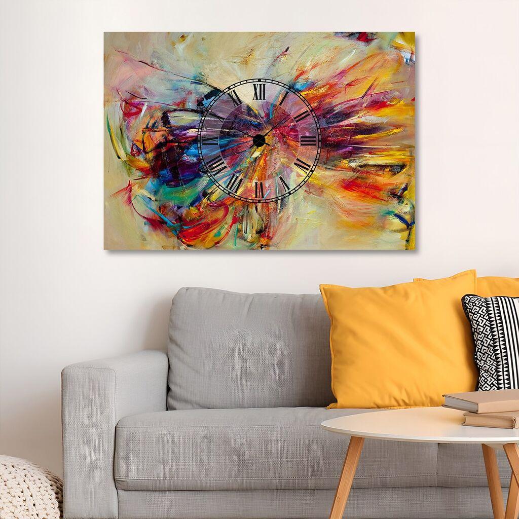 Zidni sat Wallity ST733065, 50x70 cm, Šareni