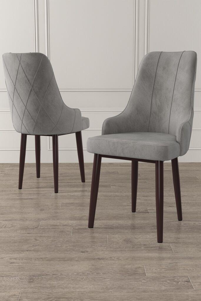 Hanah Home Trex set stolica, 46x95x42 cm, 2 dijela, sivo-smeđa