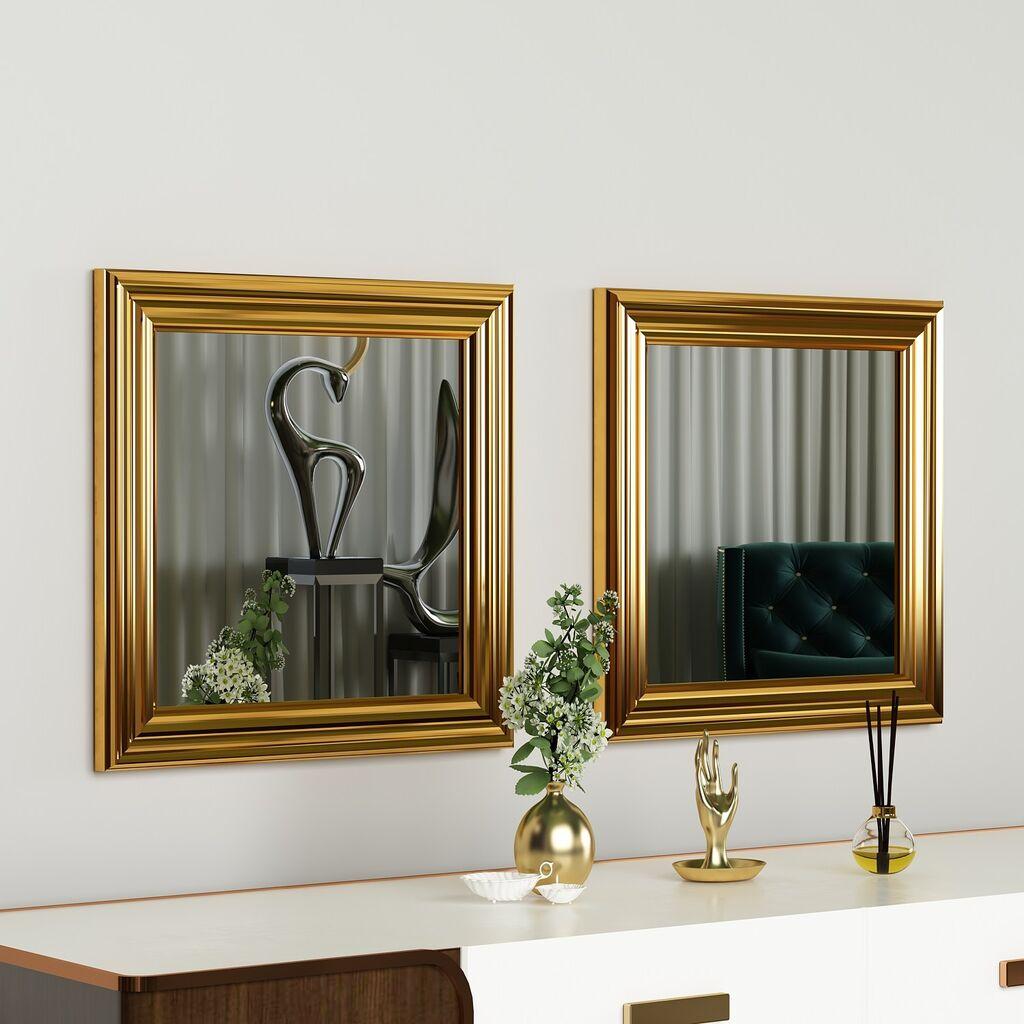 Hanah Home Set od 2 ogledala Bale, zlatne boje