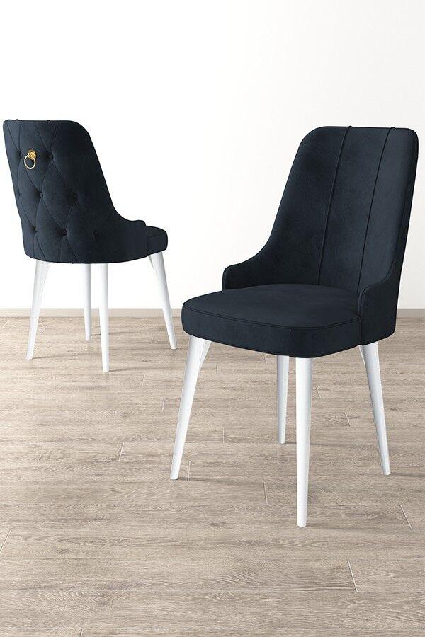 Hanah Home Newa set stolica, 46x94x46 cm, 6 dijelova, antracit-crna