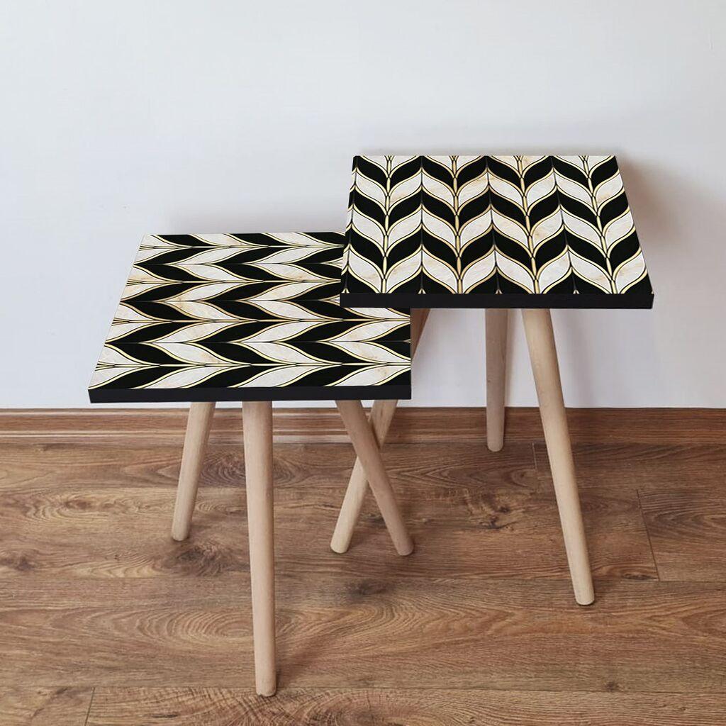 Hanah Home set stolića za kafu 2Shp495, 2 dijela, šareni