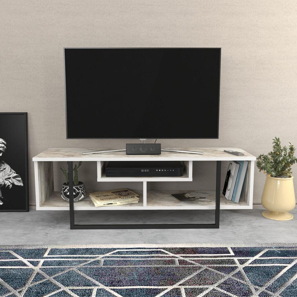 Hanah Home TV komoda Asal 120, 120x40,2x35,2 cm, Bijelo-Crna