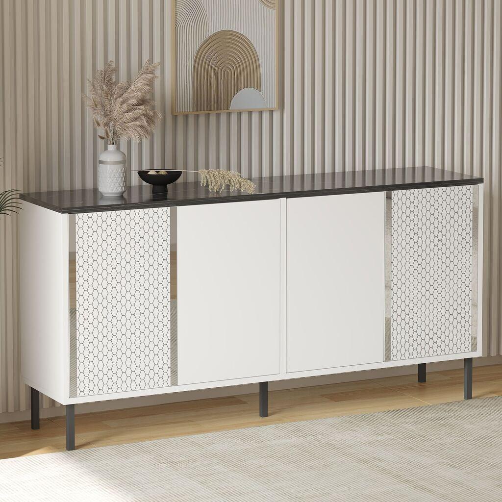 Hanah Home Konzolni sto Bertilda, 150x75x36 cm, Bijela