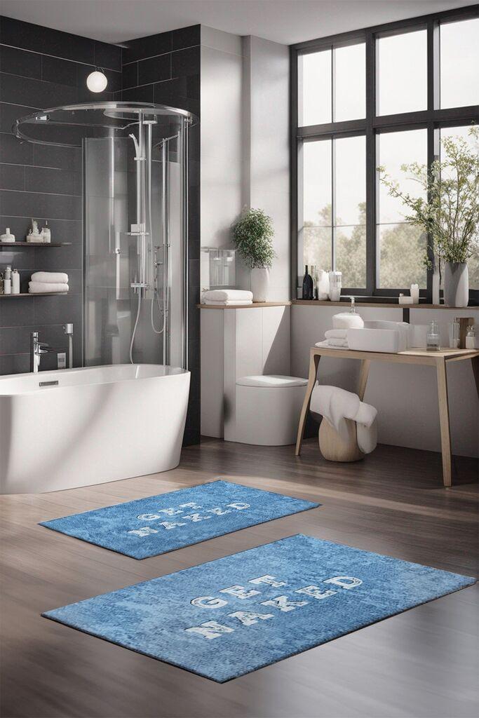 L'essentiel Maison Set prostirki za kupatilo CT-5399, 2 komada, svijetloplava