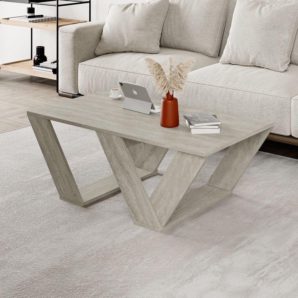 Hanah Home Club sto Pipra, 110x40x60 cm, Svijetlosiva