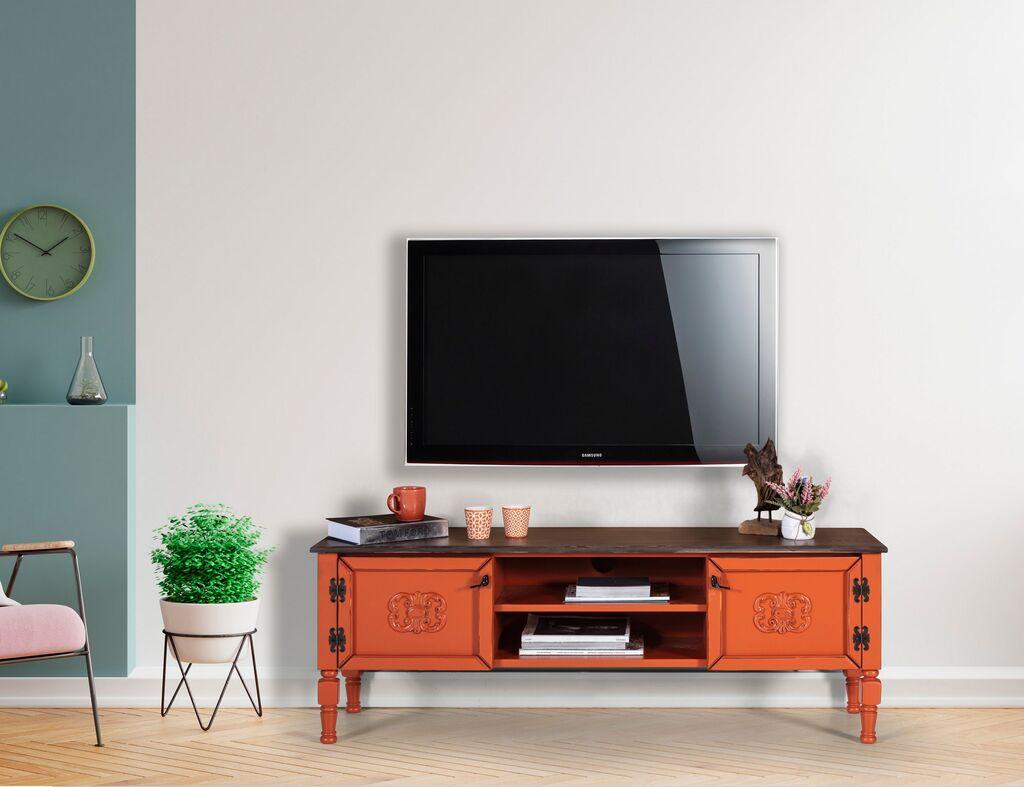 Hanah Home TV ormarić Ada, 150x40x50 cm, narandžasta
